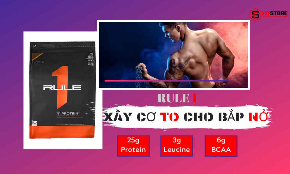 Sữa tăng cơ Rule1 R1 Protein 10Lbs 1 Rule1 R1 – Whey cao cấp được ưa chuộng nhất hiện nay