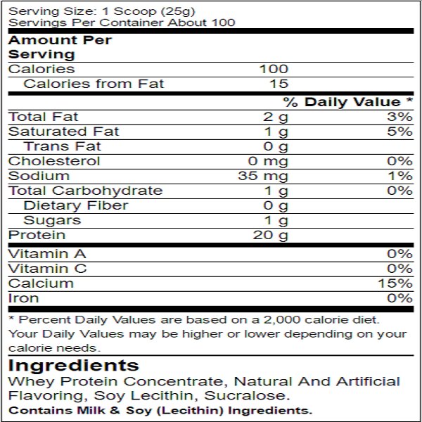 Sữa Tăng Cơ Myprotein Impact Whey Isolate 2,5kg 2 Thành phần dinh dưỡng sữa tăng cơ Impact Whey Isolate