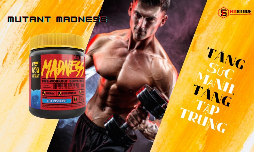 Mutant Madness Pre Workout 30 serving 1 Mutant Madness Pre Workout - Tăng Sức Mạnh Tăng Tập Trung