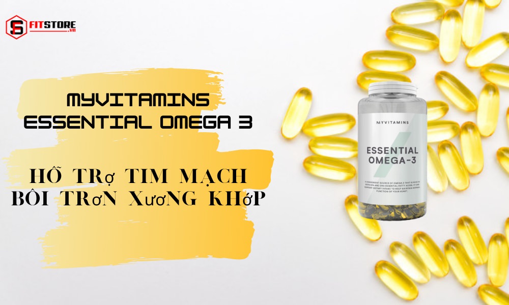 Myvitamins Essential Omega 3 1 Myvitamins Essential Omega 3 - Dầu Cá Hỗ Trợ Tim Mạch Bôi Trơn Xương Khớp