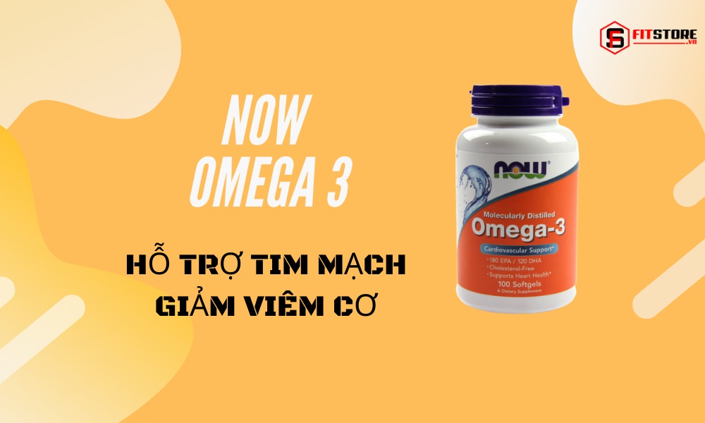 Now Omega 3 1 Now Omega 3 - Dầu Cá Hỗ Trợ Tim Mạch, Giảm Viêm Cơ