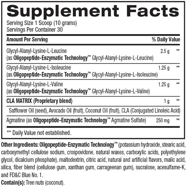 BPI Best BCAAs 2 Thành phần dinh dưỡng của BPI Best BCAAs