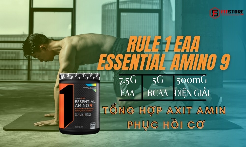 Rule 1 Essential Amino 9 - 30 serving 1 Rule1 EAA Essential Amino 9 tổng hợp Axit Amin, phát triển cơ bắp